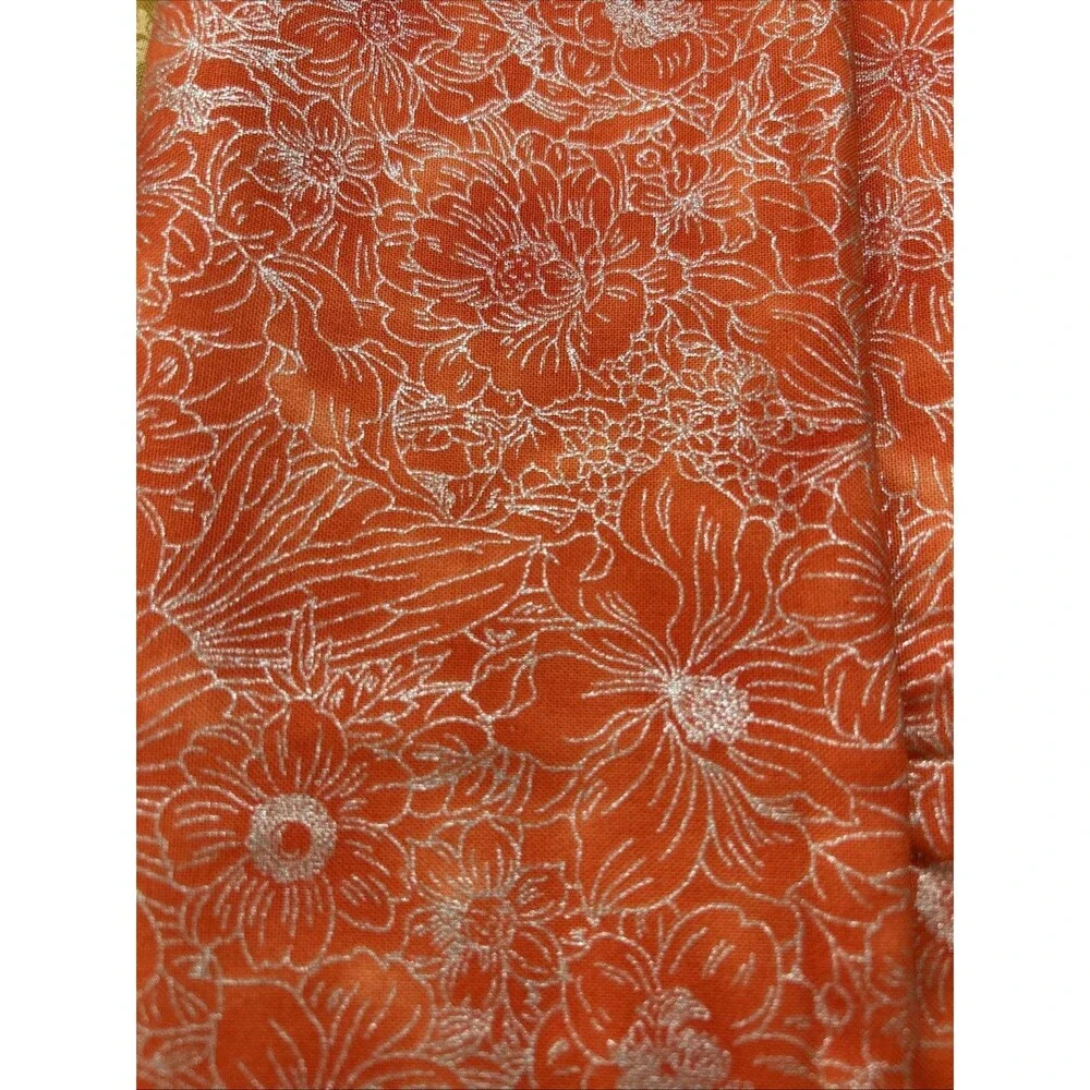 Fabric Lot Quilting Crafts Sewing Art Project Cotton Prints Red Tones 6 Pc